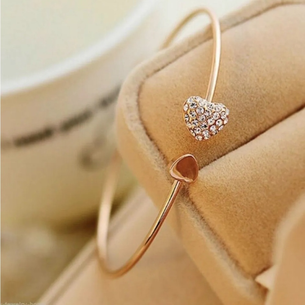 Bracelet Heart Love Simple Rhinestone - Picture 2 of 10